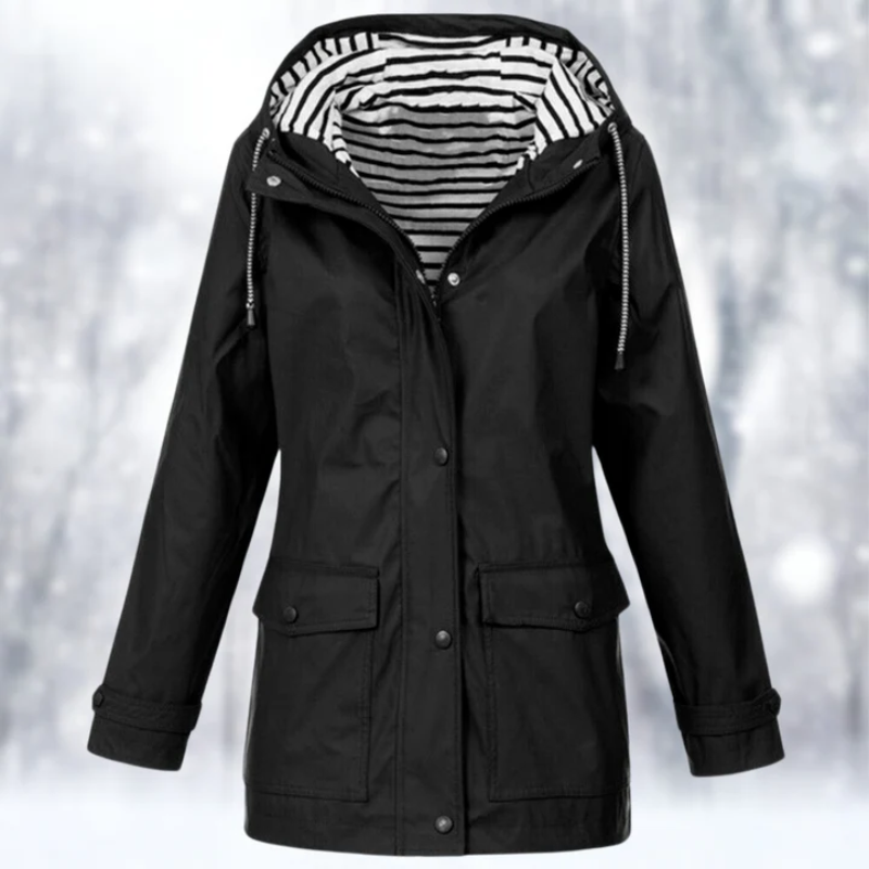 Chaqueta Mujer Impermeable Clásica Elegante