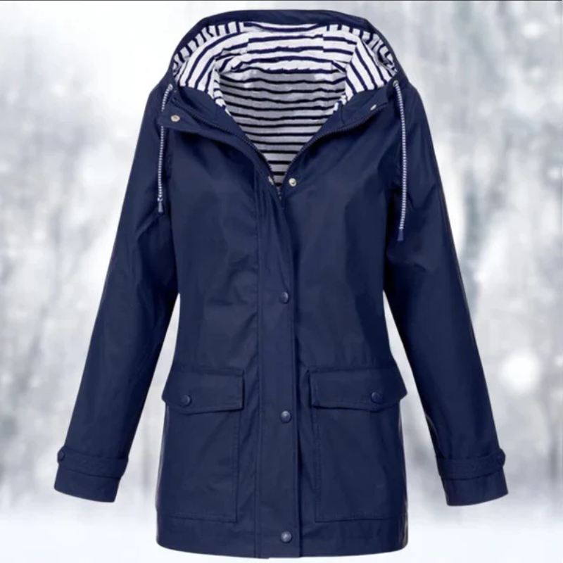 Chaqueta Mujer Impermeable Clásica Elegante