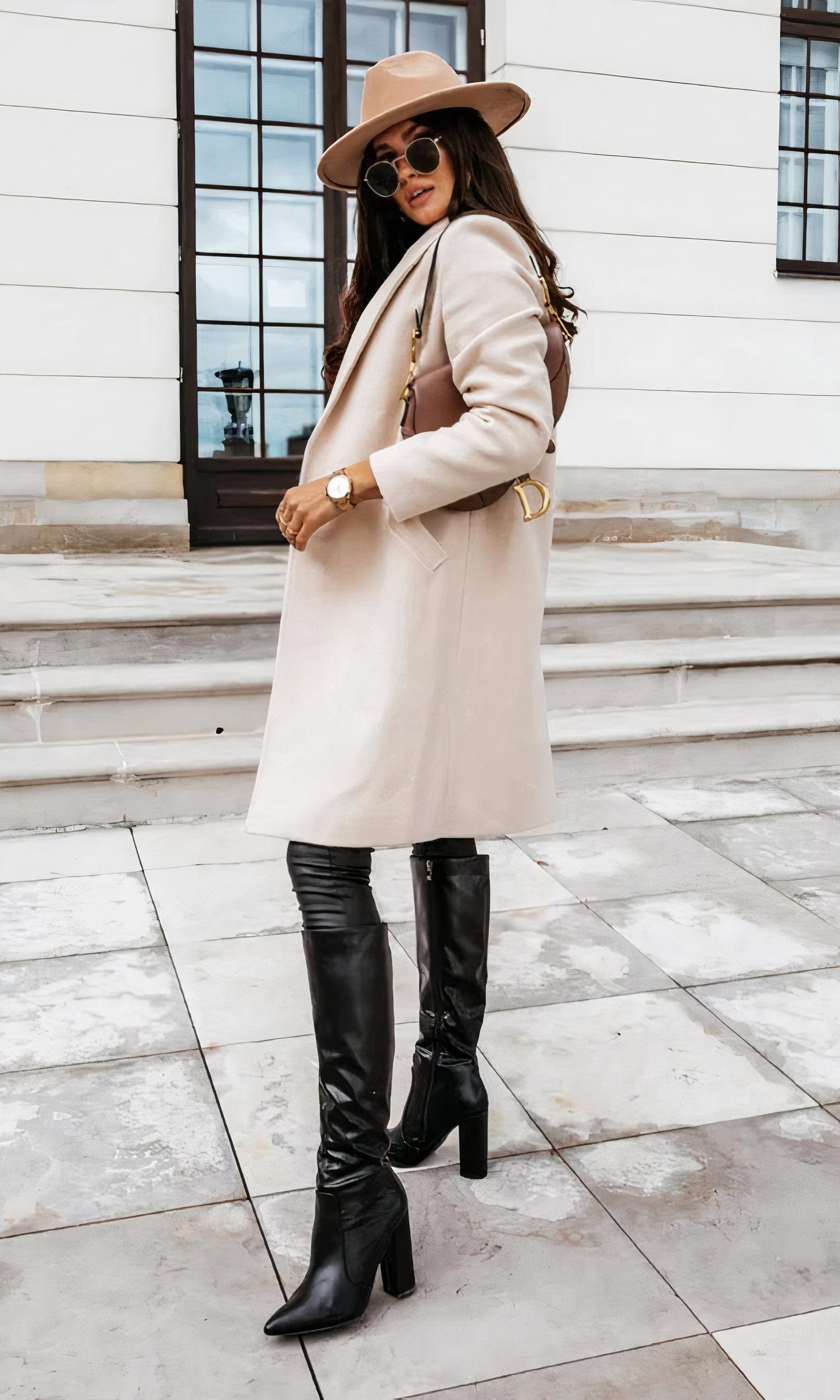 Abrigo Mujer Largo Elegante Invierno - Vestiria