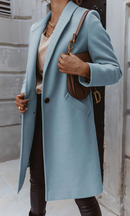 Abrigo Mujer Largo Elegante Invierno