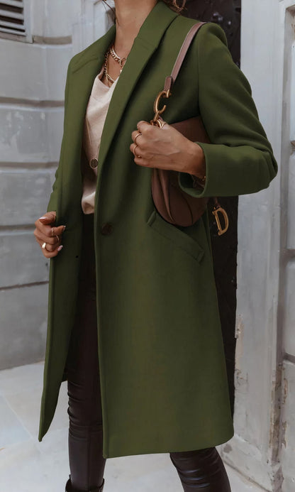 Abrigo Mujer Largo Elegante Invierno
