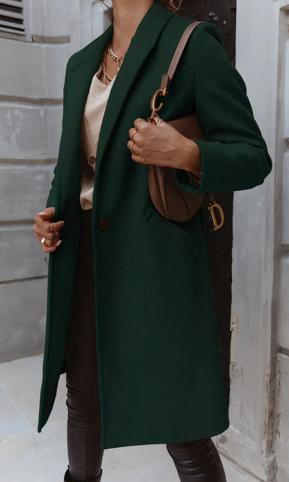 Abrigo Mujer Largo Elegante Invierno