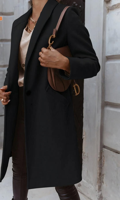Abrigo Mujer Largo Elegante Invierno