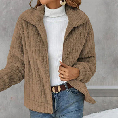 Chaquetilla Teddy Abrigada Cremallera Corta
