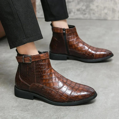 Botas Chelsea de Cuero Hombre Estilo Clásico