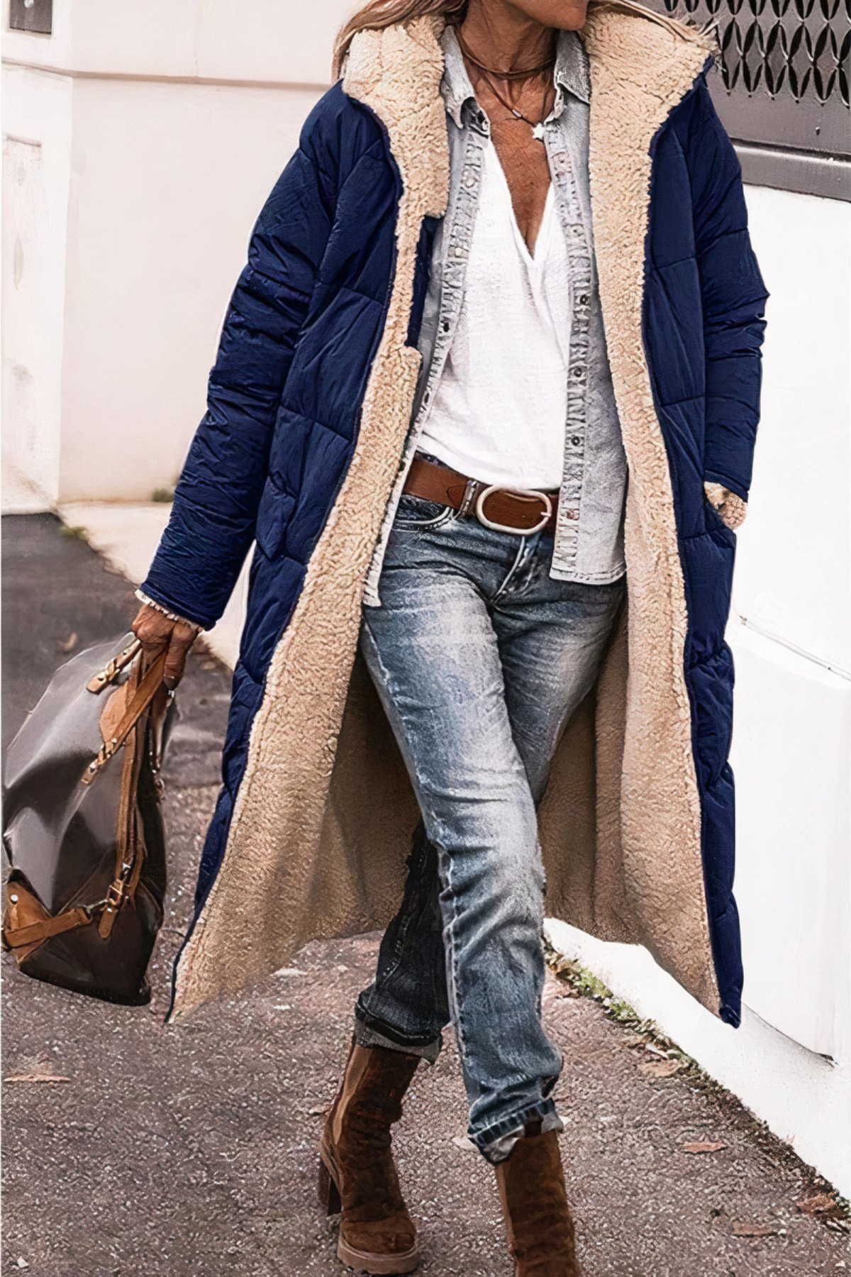 Abrigo Impermeable Reversible Moderno