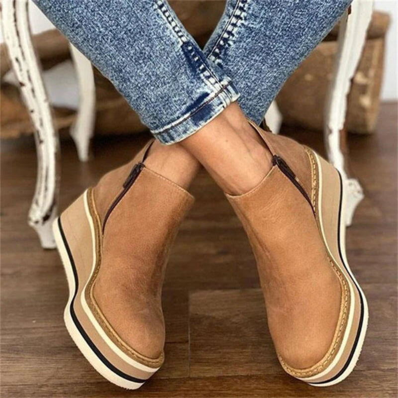 Botas Chelsea Mujer Invierno con Platforma Alta