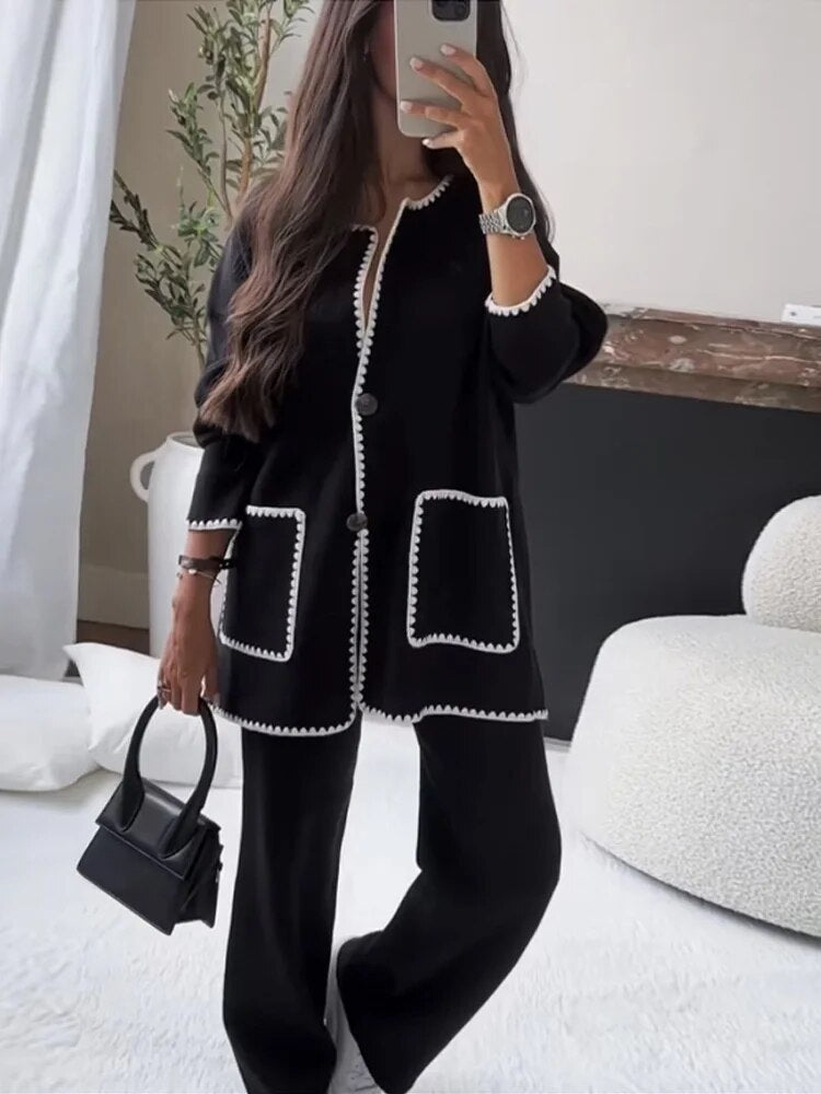 Conjunto de Dos Piezas Knit Cálido - Vestiria