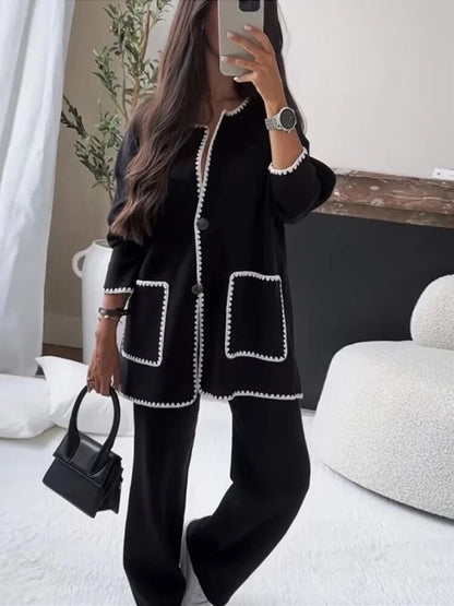 Conjunto de Dos Piezas Knit Cálido - Vestiria
