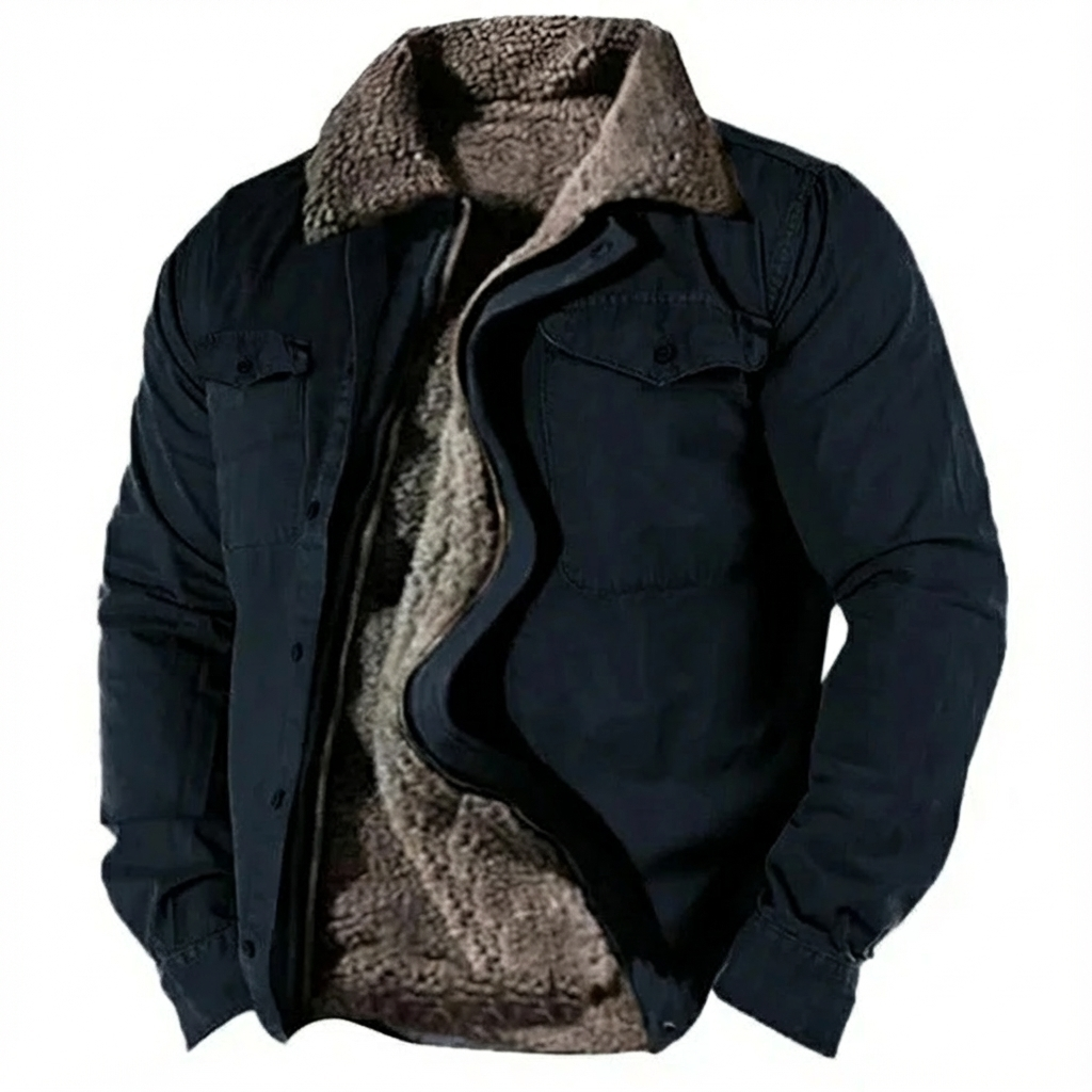 Chaqueta Hombre Abrigo Sherpa Cálido