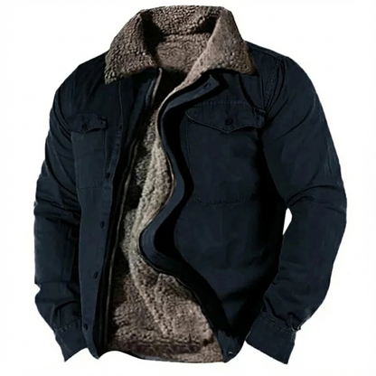 Chaqueta Hombre Abrigo Sherpa Cálido