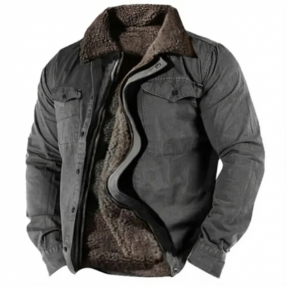 Chaqueta Hombre Abrigo Sherpa Cálido