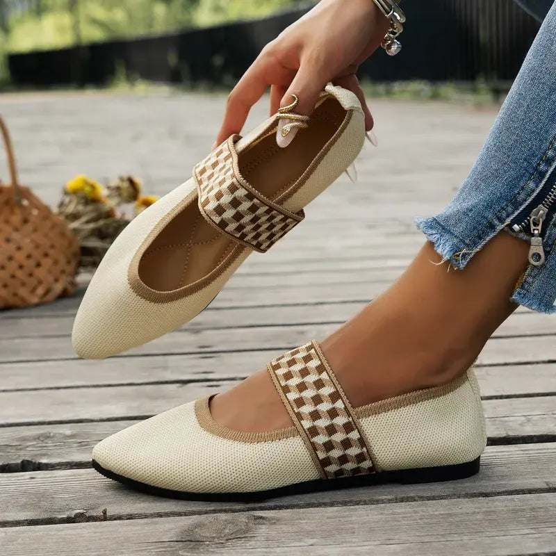Zapatillas Bailarinas con Cintas Elásticas