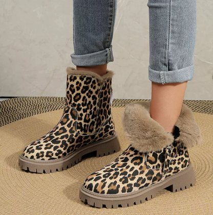 Botas Chelsea Animal Print Mujer Elegantes