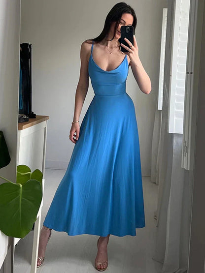 Vestido Maxi Elegante con Falda Suelta