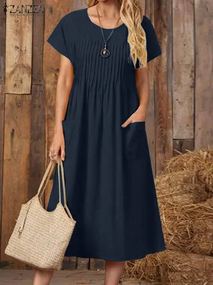 Vestido Midi Clásico Retro
