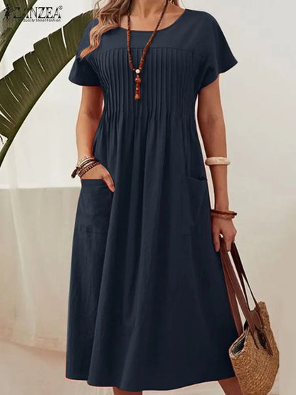 Vestido Midi Clásico Retro