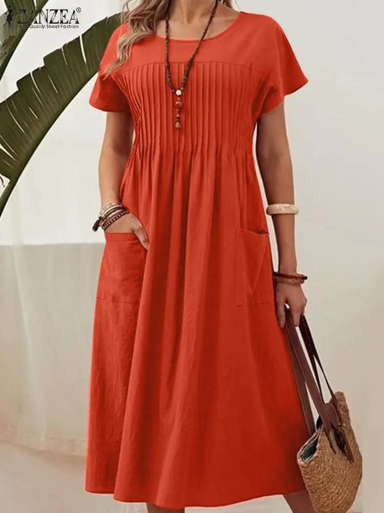 Vestido Midi Clásico Retro