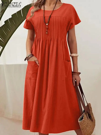 Vestido Midi Clásico Retro