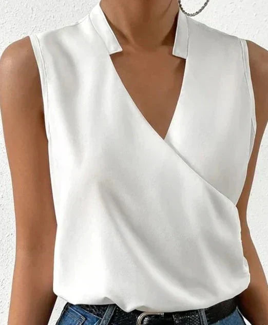 Top Mujer Elegante sin Mangas Clásico