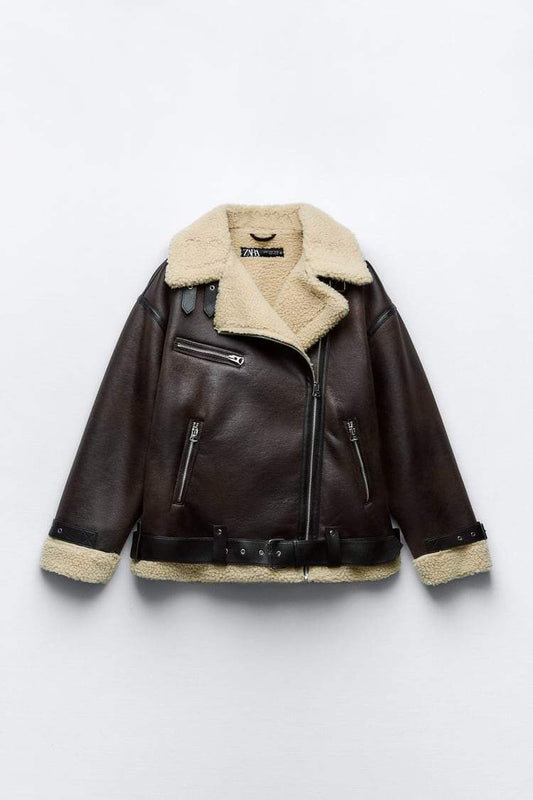 Chaqueta Mujer Sintética Clásica con Solapa - Vestiria