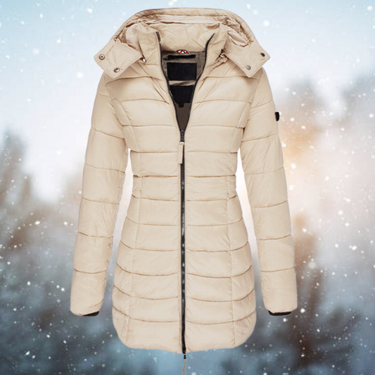Chaqueta Invierno Acolchada Mujer Capucha Abrigo Caliente - Vestiria