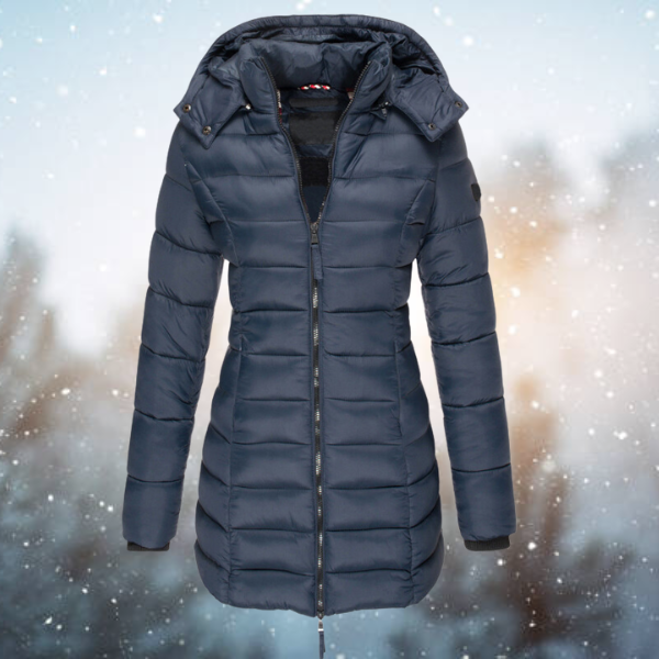 Chaqueta Invierno Acolchada Mujer Capucha Abrigo Caliente