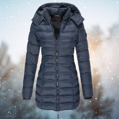 Chaqueta Invierno Acolchada Mujer Capucha Abrigo Caliente