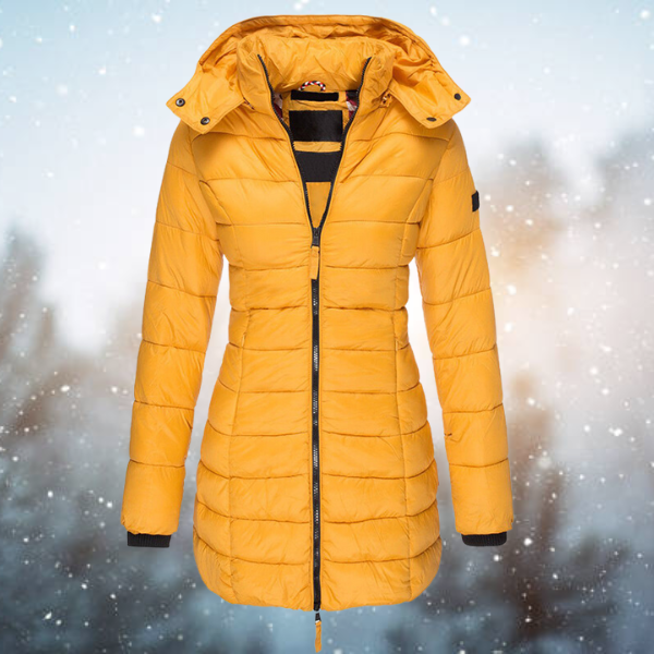 Chaqueta Invierno Acolchada Mujer Capucha Abrigo Caliente