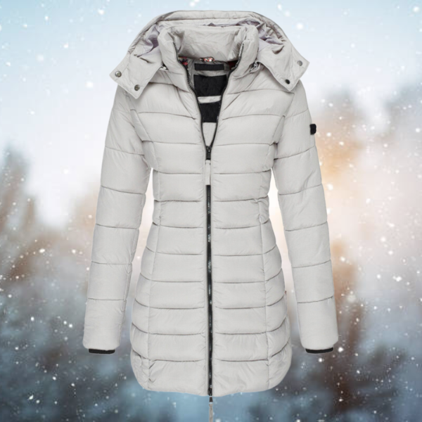Chaqueta Invierno Acolchada Mujer Capucha Abrigo Caliente