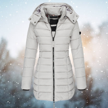 Chaqueta Invierno Acolchada Mujer Capucha Abrigo Caliente