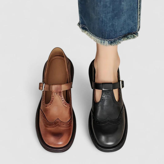 Zapatos Mujer Piel Correa Elegantes - Vestiria