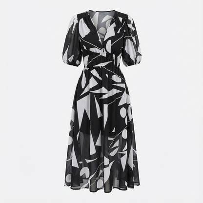 Vestido Mujer Floral Estilo Clásico