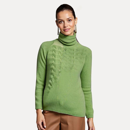 Jersey cuello alto mujer suave y cálido