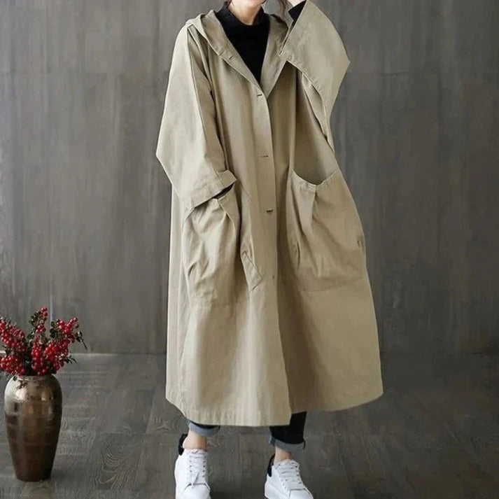 Abrigo Impermeable Mujer Elegante