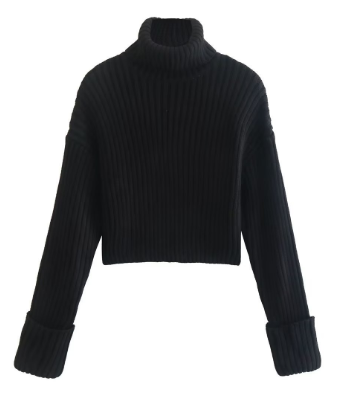 Jersey Cuello Alto Suéter Mujer