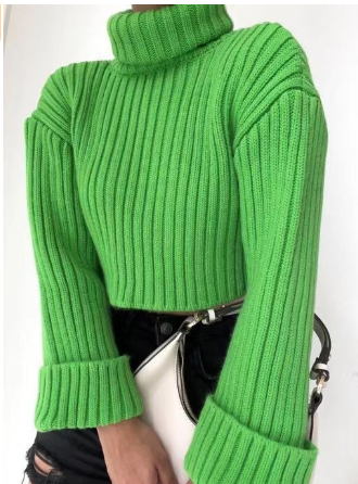 Jersey Cuello Alto Suéter Mujer