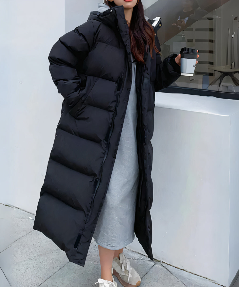 Chaqueta Impermeable Larga Mujer Abrigo