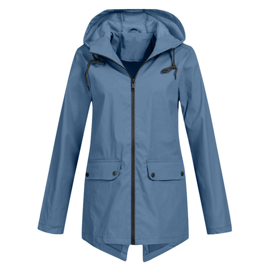 Chaqueta de lluvia mujer impermeable con capucha - Vestiria