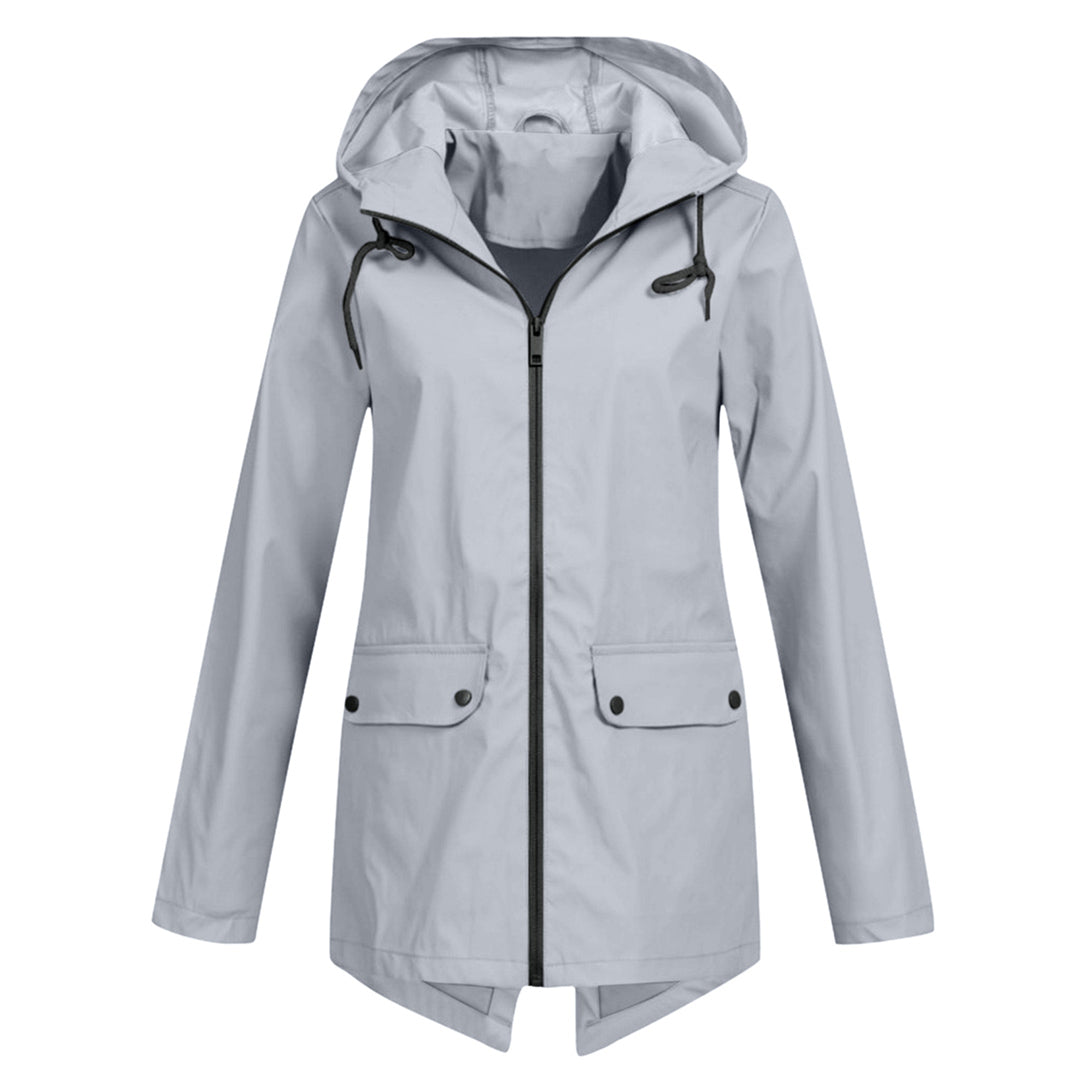 Chaqueta de lluvia mujer impermeable con capucha