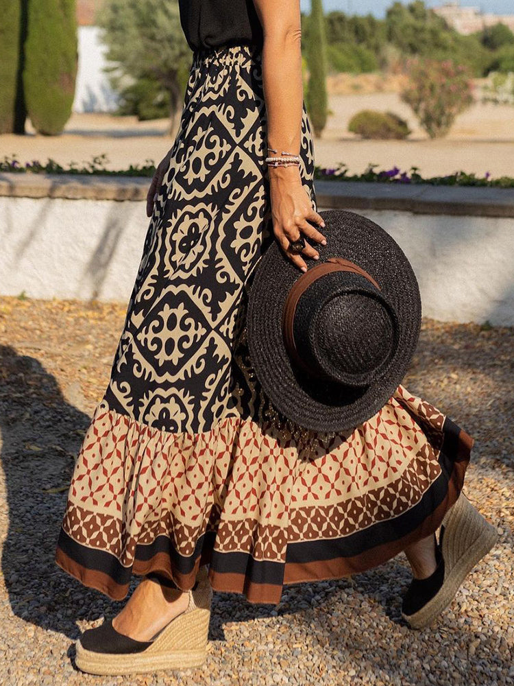 Falda Estampada Mujer Elegante