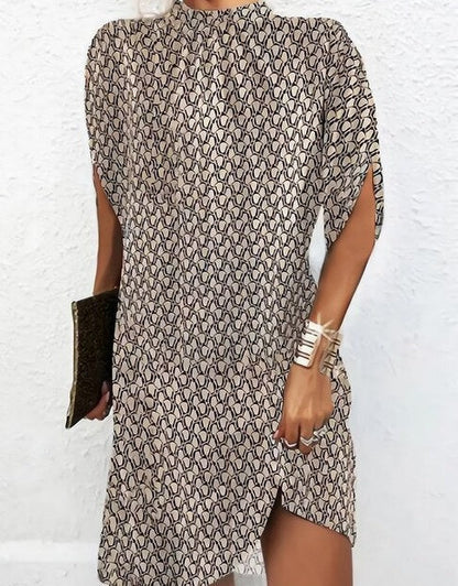 Vestido de Noche con Mangas Asimétricas