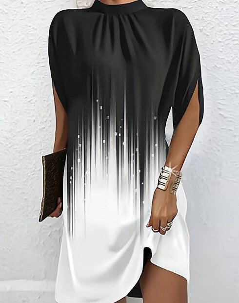 Vestido de Noche con Mangas Asimétricas