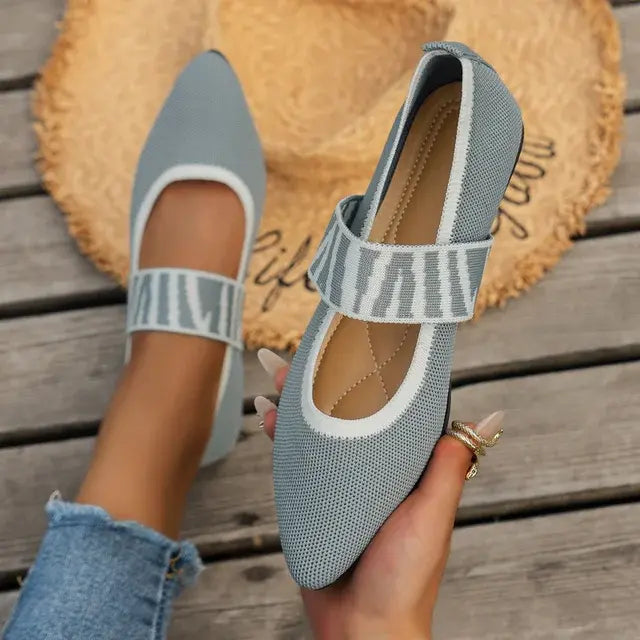 Zapatillas Bailarinas con Cintas Elásticas