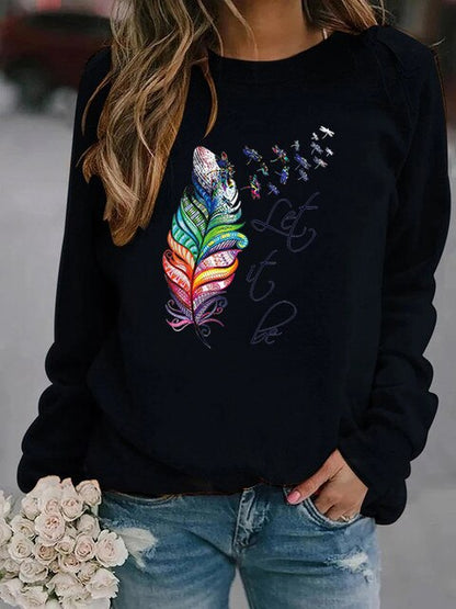 Sudadera Mujer Plumas Suave Cálido
