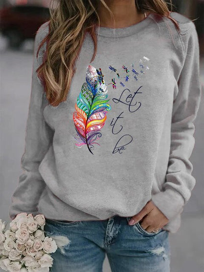 Sudadera Mujer Plumas Suave Cálido