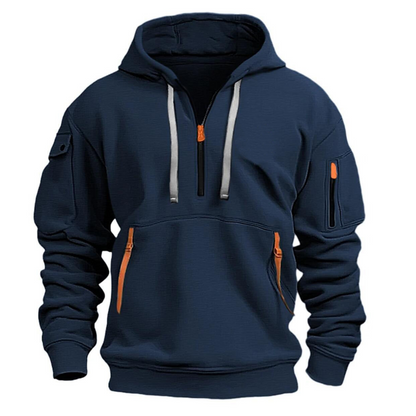 Sudadera Hombre Invierno Cremallera Bolsillos