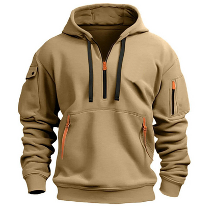Sudadera Hombre Invierno Cremallera Bolsillos
