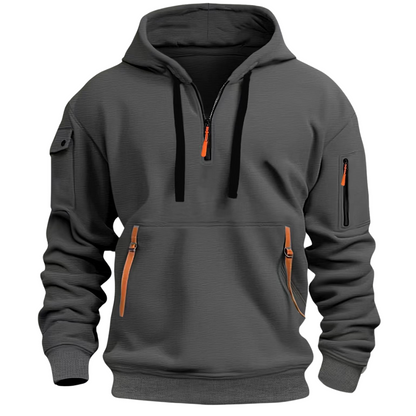 Sudadera Hombre Invierno Cremallera Bolsillos