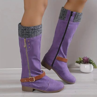 Botas Mujer Altas Monocolor Elegantes